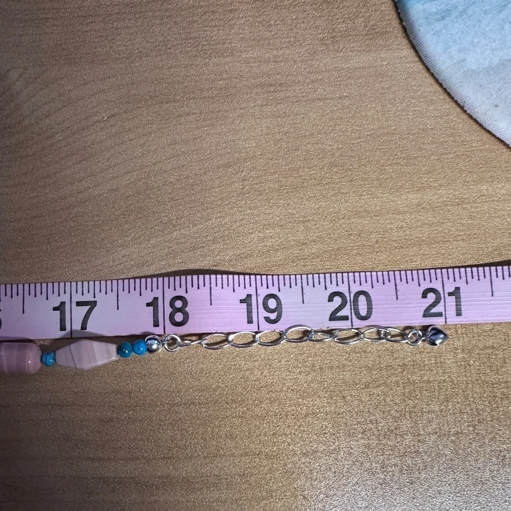 Turquoise and pink beaded necklace with gorgeous pendant! By Jay King - Picture 9 of 11